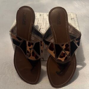Carlos by Carlos Santana Leopard Print Sandals